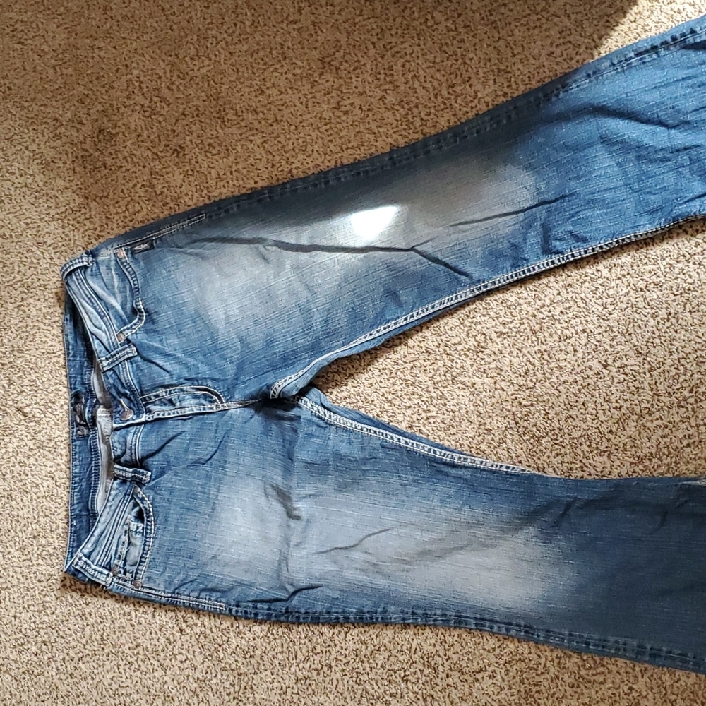 Woman silver jeans
